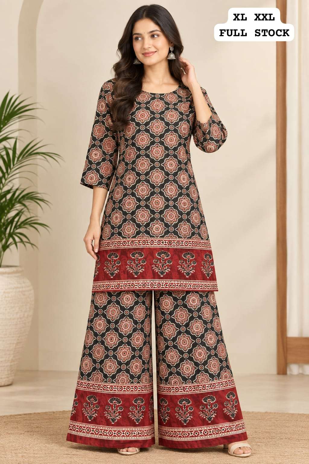 NAVRATRI SPECIAL CORD SET COTTON AJARAKH PRINT 2 PIECE ONLINE SHOP